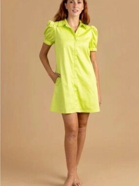 S’edge Anderson Puff-Sleeve Shirt Dress